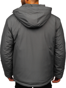 Графитено мъжко зимно спортно яке Bolf HH011