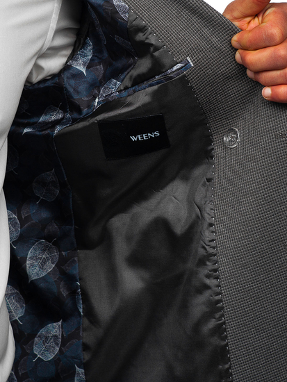 Сиво мъжко двуредно ежедневно сако Bolf 004