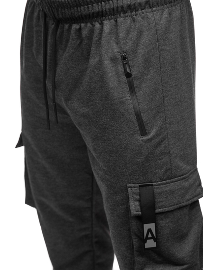 Антрацитно мъжко каргo долнище тип джогър Bolf JX6362