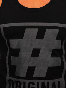 Черно-графитен потник с принт Bolf 14834