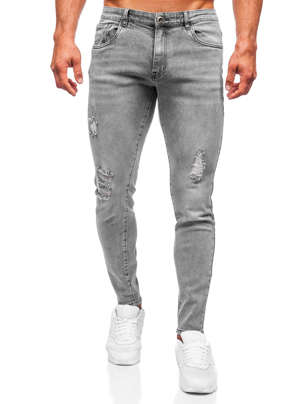 Сиви мъжки дънки slim fit Bolf KX759-C