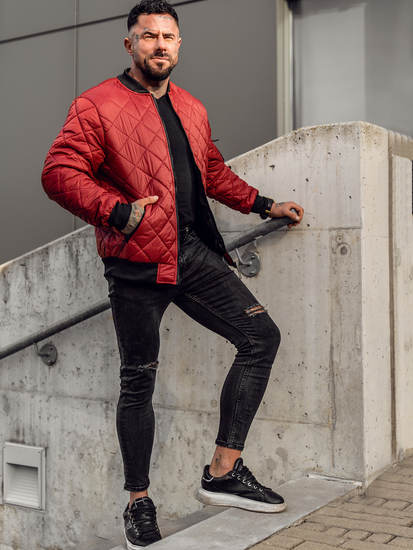 Бордо преходно мъжко яке капитонирано бомбър Bolf MY-01