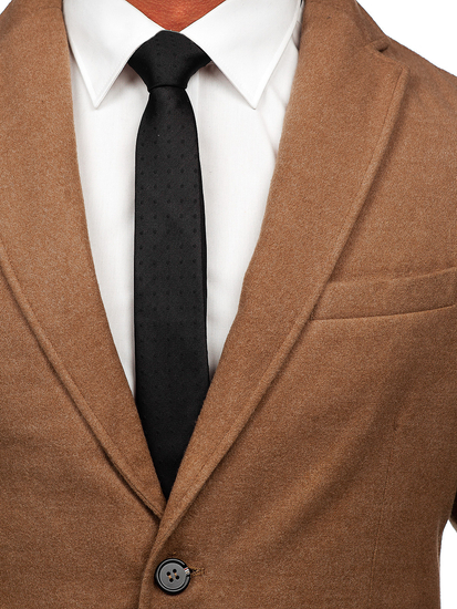 Мъжко зимно палто цвят камел Bolf 1047