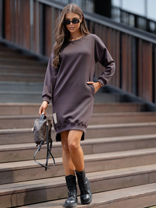 Дамска спортна рокля шоколадова Bolf 524