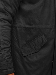 Мъжко зимно яке парка графитено Bolf EX838