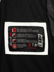 Мъжко зимно яке скиорско черно-зелено Bolf 1910