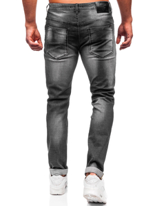 Черни прилепнали мъжки дънки Bolf MP0171N