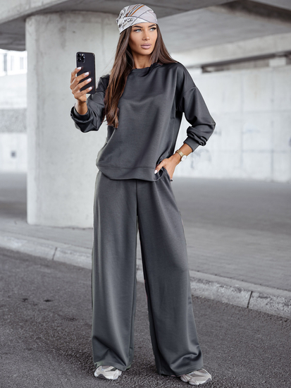 Дамски двуцветен спортен комплект графитен Bolf 821111