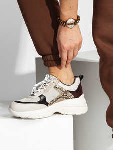 Бежови дамски сникърси Bolf FY087