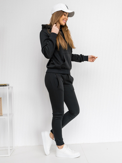 Черен дамски анцуг с качулка Bolf 20382