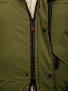 Kаки мъжко яке зимно парка Bolf 22M38