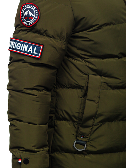 Каки дълго мъжко капитонирано зимно яке Bolf 6476