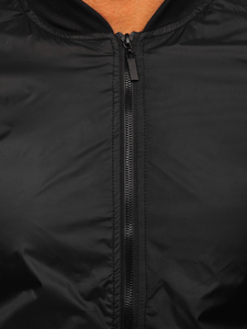 Черно мъжко преходно яке бомбър Bolf 5M708