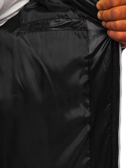 Черно преходно мъжко яке капитонирано Bolf 6191