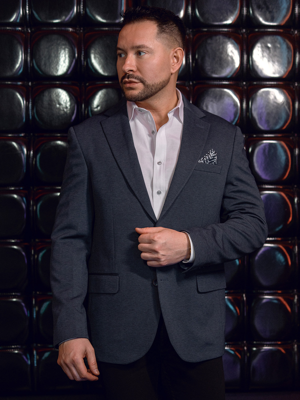 Тъмносиньо мъжко ежедневно яке Bolf 24401-1