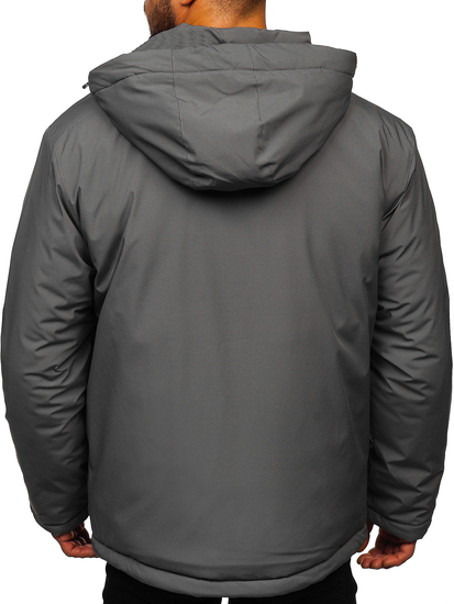 Графитено мъжко зимно спортно яке Bolf HH011