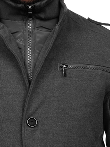 Мъжко палто сиво Bolf 8856