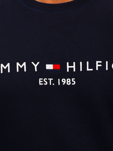 Тъмносин мъжки суитчър без качулка с принт Tommy Hilfiger MW0MW11596