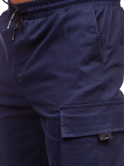 Тъмносини мъжки джогър панталони с карго джобове Bolf 701