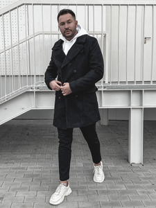 Мъжко зимно палто черно Bolf 1048B