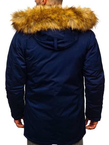 Тъмносиньо мъжко зимно яке alaska Bolf HZ8109