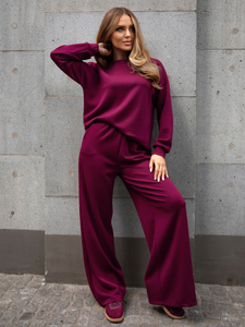 Дамски двуцветен спортен комплект бордо Bolf 821111