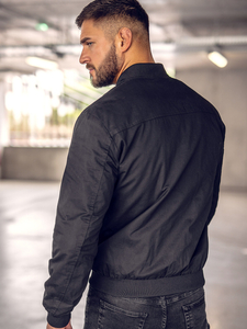 Черен двустранен преходен мъжки бомбър Bolf 84M3005A