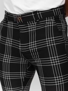 Мъжки панталони за джогинг от карирана материя Bolf 184160