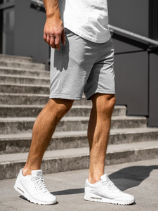 Къси спортни мъжки панталони сиви Bolf B1001