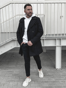 Мъжко зимно палто черно Bolf 1048B