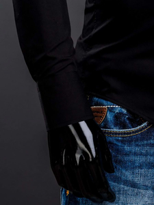 Черенa елегантна мъжка риза с дълъг ръкав Bolf 1703A