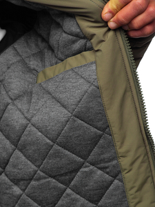 Kаки мъжка зимна парка тип Аляска Bolf WX032B