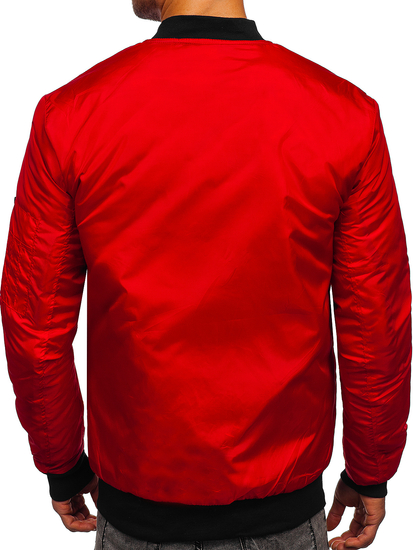 Мъжко преходно яке типа бомбър червено Bolf AK95