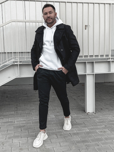 Мъжко зимно палто черно Bolf 1048B