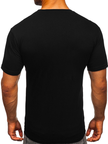 Черна мъжка тениска с принт Bolf 142174