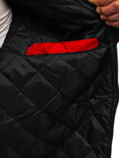 Мъжко преходно яке типа бомбър червено Bolf AK95