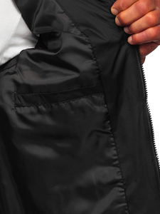 Черен ватиран мъжки елек Bolf 31M5065