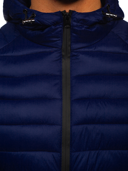 Тъмносиньо мъжко капитонирано преходно яке Bolf 13021