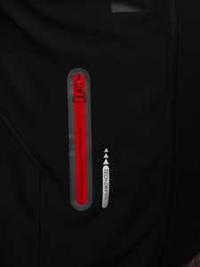 Черно-червено мъжко яке софтшел Bolf HH023