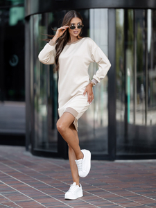 Дамска спортна рокля бежова Bolf 524