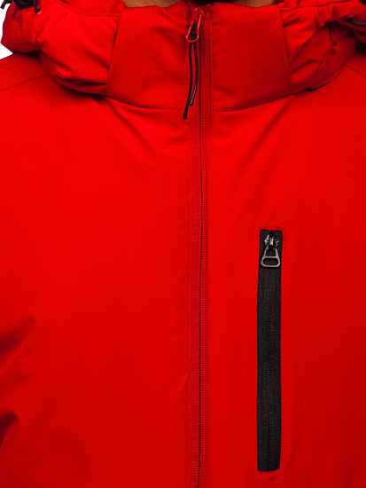 Червено мъжко зимно спортно яке Bolf HH011