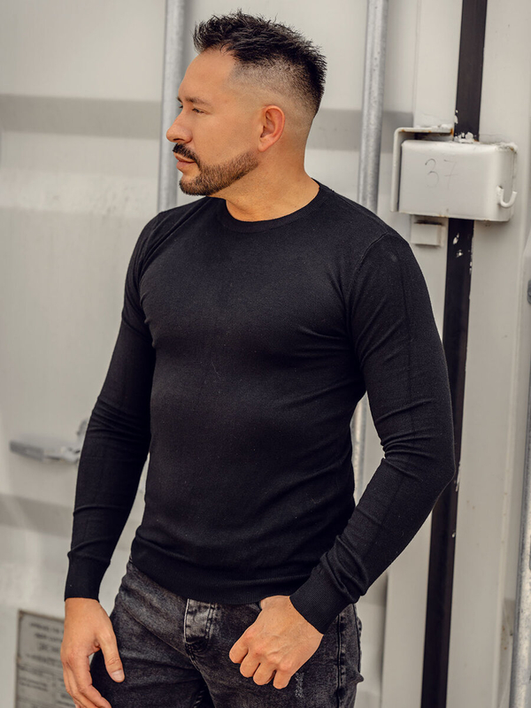 Черен мъжки пуловер Bolf MMB602A