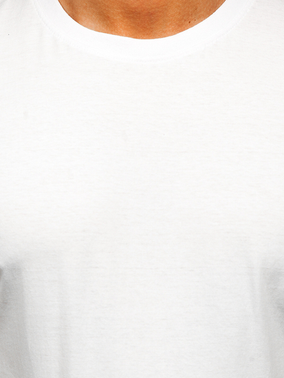 Бяла мъжка памучна изчистена тениска Bolf 192397