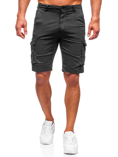 Черни къси мъжки карго панталони Bolf XX160086