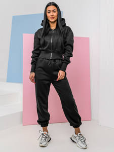 Черен дамски спортен комплект от две части Bolf 8C79