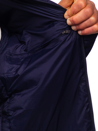 Тъмносиньо капитонирано мъжко преходно яке Bolf 23M9005