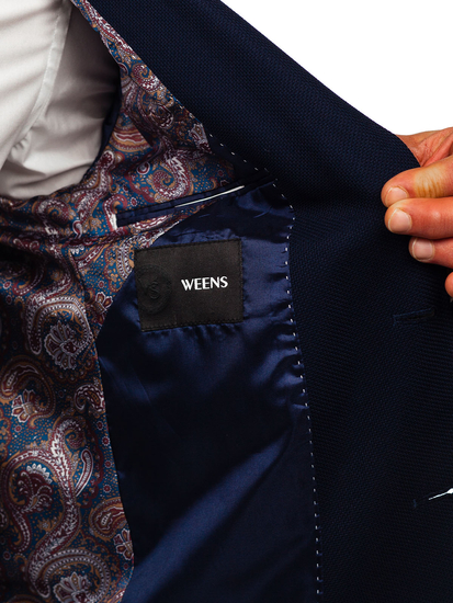 Тъмносиньо мъжко елегантно яке Bolf 02