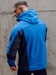 Мъжко яке softshell синьо Bolf T019A