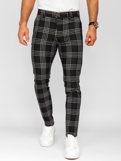 Мъжки панталони за джогинг от карирана материя Bolf 184160