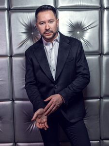 Мъжко кадифено черно яке Bolf 24410